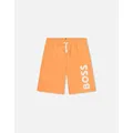 BOSS Boy's Boys Orange Logo Swimming Shorts - Size: 12 years