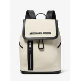 Michael Kors Brooklyn Cotton Canvas Backpack Natural One Size