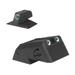 Kensight DAS Serrated Blade Adjustable Rear 1911 Night Sight Serrated Blade Tritium w/White Outlines Black 970-636