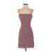 American Eagle Outfitters Casual Dress - Bodycon Square Sleeveless: Burgundy Dresses - Women's Size X-Small