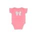 Lamaze Short Sleeve Onesie: Pink Floral Motif Bottoms - Size 0-3 Month