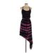 Blu Moon Casual Dress - High/Low: Purple Tie-dye Dresses - Women's Size Medium