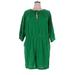 ELOQUII Romper Plunge 3/4 sleeves: Green Solid Rompers - Women's Size 20 Plus