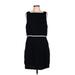 Dear Creatures Casual Dress - Mini High Neck Sleeveless: Black Print Dresses - Women's Size X-Large