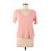 Express Outlet Short Sleeve T-Shirt: Pink Tops - Women's Size Medium