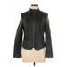 Wilsons Leather Jacket: Short Black Print Jackets & Outerwear - Women's Size Medium