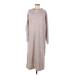 STITCHDROP Casual Dress - Sweater Dress: Gray Marled Dresses - Women's Size Small