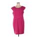 Voir Voir Casual Dress - Sheath: Pink Solid Dresses - Women's Size 16
