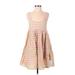 ASOS Casual Dress - A-Line Scoop Neck Sleeveless: Pink Print Dresses - Women's Size 0