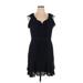 Banana Republic Casual Dress - Party: Black Solid Dresses - Women's Size 14