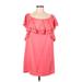 Rachel Zoe Casual Dress - A-Line Boatneck Short Sleeve: Pink Solid Dresses - Women's Size 8