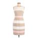 Tommy Hilfiger Casual Dress - Sheath Crew Neck Sleeveless: Tan Color Block Dresses - Women's Size 8