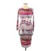 Miss Selfridge Casual Dress - Sheath Crew Neck 3/4 Sleeve: Pink Dresses - Women's Size 14
