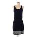Gap Casual Dress - Mini Scoop Neck Sleeveless: Blue Solid Dresses - Women's Size Small