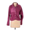 Love Tree Fleece Jacket: Short Purple Print Jackets & Outerwear - Women's Size Small