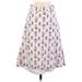 Ann Taylor LOFT Casual Midi Skirt Long: White Bottoms - Women's Size 0 Plus