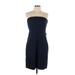 J.Crew Cocktail Dress - Party Open Neckline Sleeveless: Blue Solid Dresses - New - Women's Size 12