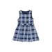 Lands' End Dress - A-Line: Blue Plaid Skirts & Dresses - Kids Girl's Size 6