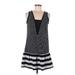 Lululemon Athletica Casual Dress - Mini Square Sleeveless: Black Print Dresses - Women's Size 8