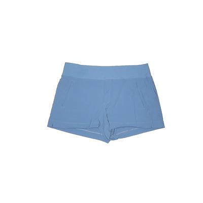 Athleta Athletic Shorts: Blue Solid Activewear - Women's Size 16