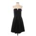 White House Black Market Cocktail Dress: Black Solid Dresses - Women's Size 4