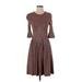 Carven Casual Dress - A-Line: Brown Dresses - Women's Size Small