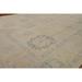 Oushak Turkish Area Rug Vegetable Dye Hand-Knotted Beige Wool Carpet - 7'9"x 10'2"
