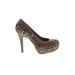 XOXO Heels: Brown Leopard Print Shoes - Women's Size 8 1/2