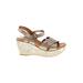 Kork-Ease Wedges: Silver Solid Shoes - Women's Size 10 - Open Toe