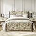 Diana Transitional 62" Floral Upholstered Platform Metal Bed Frame with Washable Slipcover by HULALA HOME