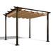 10 ft. x 10 ft. Aluminum Outdoor Pergola with Retractable Shade Canopy