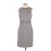 J.Crew Casual Dress - Sheath High Neck Sleeveless: Gray Dresses - Women's Size 10