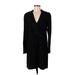 Proenza Schouler Casual Dress - Mini Plunge Long sleeves: Black Solid Dresses - Women's Size 6