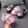 2023 New Children's Sneakers Girls Fashion Star Shoes Toddler Non-slip Casual Shoes Kids Breathable