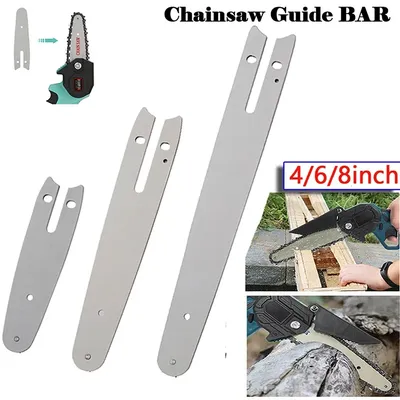 4/6/8 Inch Manganese Steel Guide Plate Chainsaw Chains Guide Guide Bar for Mini Electric Chain Saw