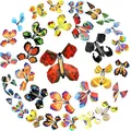 10PCS Magic Flying Butterfly Wind Up Toys Rubber Band Powered Romantic for Surprise Wedding Birthday