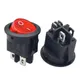 12V 20A Round Red Toggle LED Rocker Switch On-Off Control SPST 4 Pins For Eice Cooker Kettle