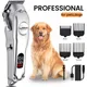 Professional Dog Hair Clipper All Metal Rechargeable Pet Trimmer Cat Shaver Cutting Machine Puppy