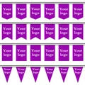 aerlxemrbrae Customized Length 10 Meters Fabric Pennant Chain Bunting Birthday Party Decoration