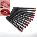 12 Pcs/Set Waterproof Lip Liner Pencil Nude Matte Lipliner Moisturizing Long Lasting Lipstick Liner