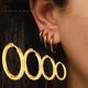 Boucles d'oreilles créoles en acier inoxydable pour femmes et hommes boucle d'oreille en or petit