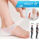 Height Increase 3/4/5CM Invisible Silicone Socks Gel Cushion Arch Pads Massage Pad Insoles Foot