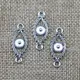 20Pieces 12*30mm Mixed Alloy Antique Silver Color Pretty Eyes Charms Connector Pendant Accessory For