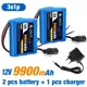 Batterie Super Rechargeable avec Chargeur 3S1P Plaque de Protection 12V 9 9 Ah 12V 100% mAh