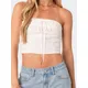 CHlearSTYLE-Bustier tubulaire sexy pour femmes haut court sans bretelles dos nu mini glace