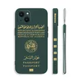 Étui en silicone avec dragonne pour iPhone passeport algérien étuis pour iPhone 15 14 13 12 11 Pro