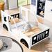 Harriet Bee Twin Size Classic Car-Shaped Platform Bed w/ Wheels in White | Wayfair 293988044D404E2FAA530BC94AFE58A6
