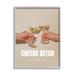 Stupell Industries bb-604-Framed Cheers Betch Wine Glasses Floater Frame Print on Canvas Canvas | 31 H x 25 W x 1.7 D in | Wayfair bb-604_ffg_24x30