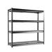 WFX Utility™ Shuntong The Atlas 12000lbs 72" W x 24" D x 72" H Wide 4-Tier Garage Shelving Unit Wire/ in Black | 72 H x 72 W x 24 D in | Wayfair