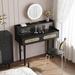 Bayou Breeze Lonan Vanity, Glass in Black | 59.45 H x 31.5 W x 15.75 D in | Wayfair DCD2289A6D8847AD9D5291A38407C249